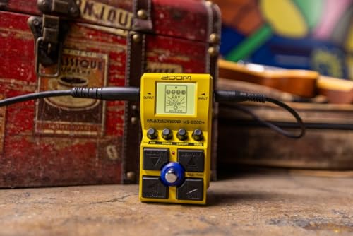 ZOOM MS-200D+ Multistomp Gitarrenpedal mit 200 Verzerrungen, Boost, Overdrive, Distortion, Fuzz in allen Variationen für Rock, Metal & Blues, Vintage bis Modern