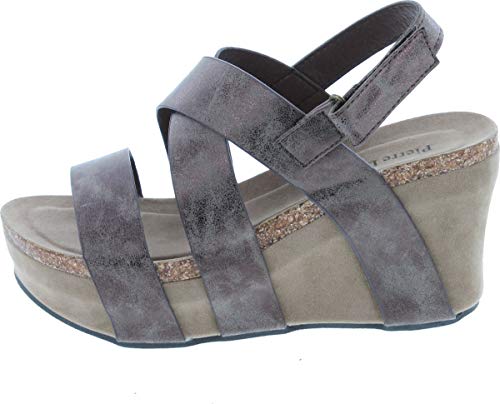 Pierre Dumas Women's Hester-5 Vegan Leather Strappy Wedge Sandals2