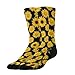 CWECVWE Boy's Dress Decor Socks Sport Baseball Compression Socks Travel Fashion Decor Floral Black Yellow Flowers Sunflower