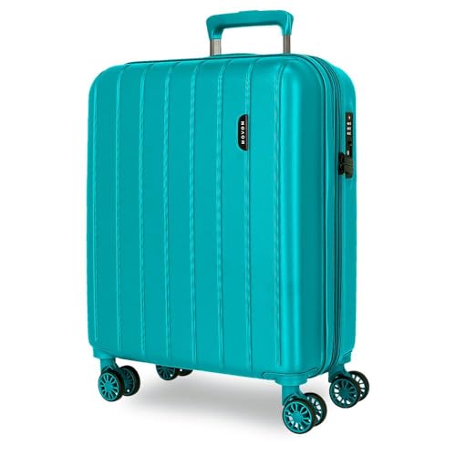 Movom Wood Maleta de Cabina Azul 40x55x20 cms Rígido 2,8 kgs Cierre TSA ABS 2,8 kgs 37L Extensible Equipaje de Mano