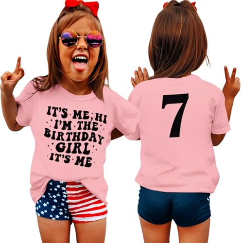 Birthday Girl Shirt Its Me Hi Im The Birthday Girl Tshirt Toddler Girl Bday Party Outfit Kids Short Sleeve Tee Tops