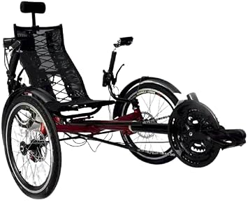 Electric Recumbent Trike for Adults with Folding Frame, Motorized Recumbent Trike for Smooth Riding, Electric Tadpole Recumbent with Stable 3 Wheel Design for Comfort and Performance