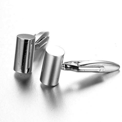 Daesar Mancuernillas y Pasadores de Camisa para Hombre Plateadas miniatura 5