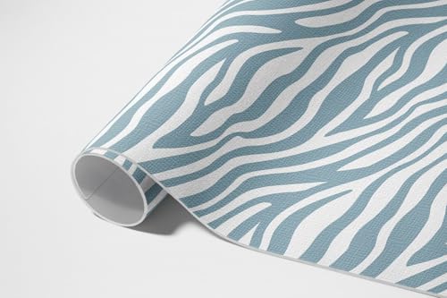 Tapis en vinyle 120x180 cm rectangle PVC pour cuisine et salon motif vagues - 6