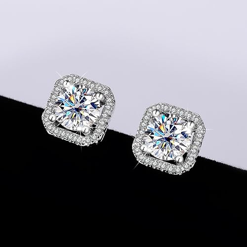 Boucles d'oreilles moissanite idée cadeau précieuse avec certificat d'authenticité
