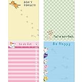 Cats Memo Pads 4 Pack Cute Animal Notepads for Office Home Gifts School Supply to Do List