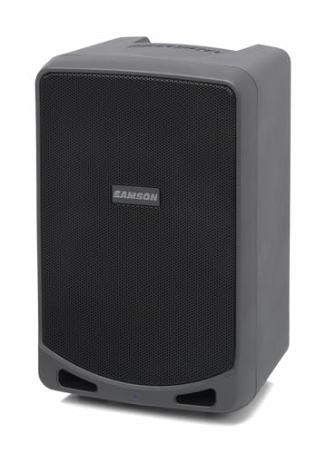 Image of Samson XP106W Rechargeable 100W Portable Pa with Bluetooth and Wireless Mic | 100W Class-D Pa, 6 Woofer and 1 Tweeter, Up to 20-Hr Rechargeable Battery, Includes XPD1 Wireless Handheld Mic