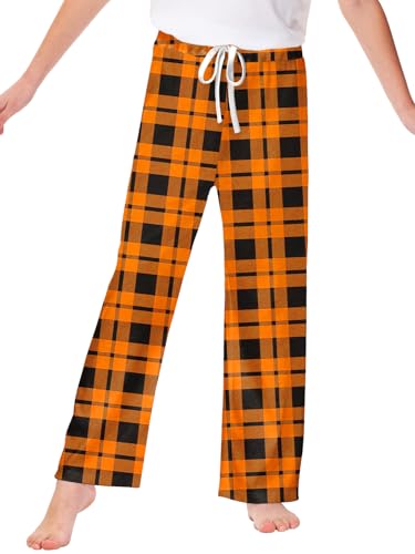 Image of Remimi Girl Boy Plaid Pants Drawstring Summer Casual Loose Bottoms 5-14 Years