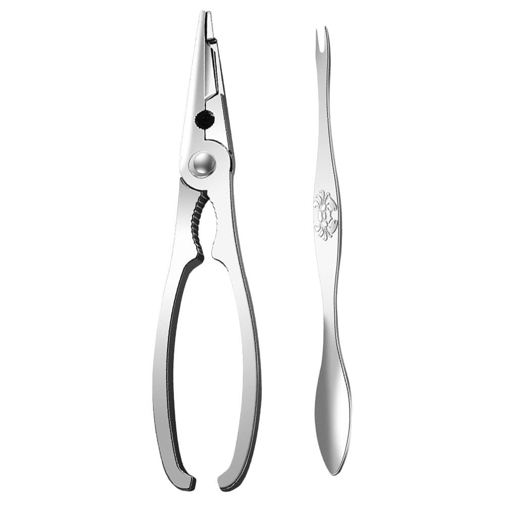 PRETYZOOM Pinza di Granchio in Acciaio Inossidabile Strumento per Frutti di Mare con Ago Pinza per Pulire I Granchi per Aragosta Gamberi E Crostacei per Feste Picnic Barbecue E Ristoranti
