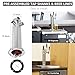 3 Tap Kegerator Tower Beer Tap Tower, Stainless Core Beer Faucet Dispenser with Pre-installed Beer Lines, Draft Beer Keg Tower with Kegerator Parts for Homebrew