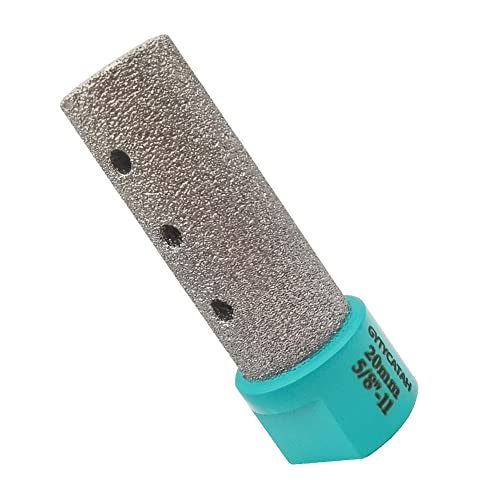 Gytycatah Diamond Finger Milling Bits, 3/4" (20Mm) Diamond Milling Bits For Existing Holes Enlarging Shaping Trimming In Tile Marble Glass Granite Ceramic 5/8"-11 Threads (Blue) #TOP20