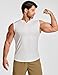 JMIERR Men's Casual Tank Tops Knit V Neck Sleeveless T Shirts Summer Beach Lightweight Muscle Tee,US34(M),White
