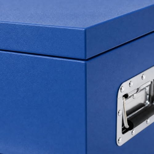 Lockable Truck Bed Tool Box 36'' for Pickup, Heavy Duty Steel Truck Tool Box with Dual Lids, Weatherproof Powder-Coated Storage Box, Front Handle, 2 Side Lift Handles, 2 Gas Struts, Fits Truck Bed by OUTLANE - Used condition - Image 4