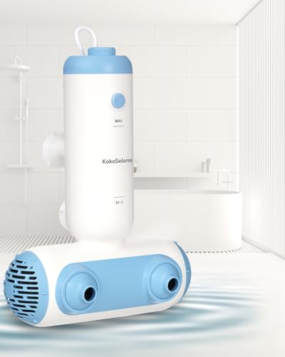 KokoSelene Bath Jets for Bathtub, Portable Tub Spa with Double Hydrojets, Tub Spa Machine Creates Calming Bubbles for Daily Home Relaxation (Blue)