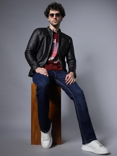 Image of HIGH Star Men's Mid Rise Wide Leg Fit Jeans