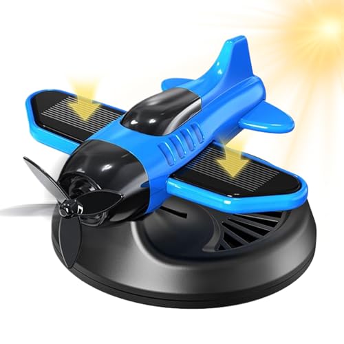車用アロマディフューザー,太陽光充電式回転カーエアフレッシュナー航空機デザイン | 長持ちする芳香剤、トラックやセダンなどの自動車内装用品