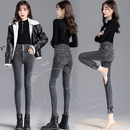 Icyrain 裏起毛 デニム パンツ レディース B0D3ZZC3HL の商品画像 4