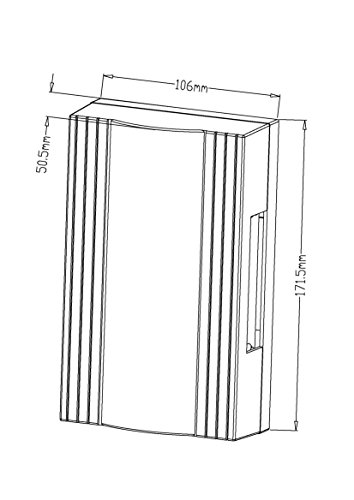 HUBER Zweiklang Gong Klingel Mechanisch für die Haustür I Mechanische Türklingel Haus Tür I Türgong Trafo oder Batteriebetrieben 80 dB(A), Doorbell 8V-12V