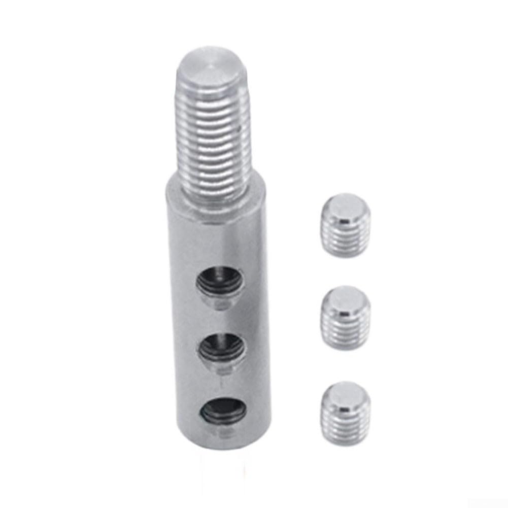 Stainless Steel Gym Machine Cable Stopper M10/M12 Thread for 5mm 6mm Wire Rope Hex Socket Set Screw Ball Terminal Connector for Home Commercial Pulley System(M-12)