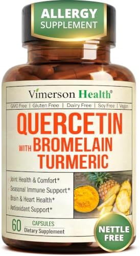 Quercetin with Bromelain Turmeric Curcumin Supplement – Triple Ac...
