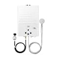 Lumirio Tankless Water Heater Propane, 18L 4.74GPM Propane Hot Water Heater, Instant Gas Water Heater Outdoor for RV Camping Boat Cabin, Digital Display Overheating Protection (White)