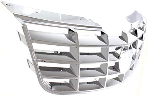 Evan Fischer Grille Assembly Compatible With 2006-2011 Cadillac Dts Plastic Chrome Shell And Insert #TOP2