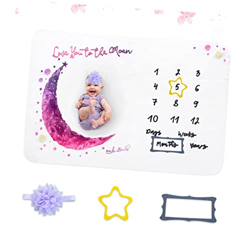 Toddmomy 1Pc Ducha Niñas Crecimiento Imágenes Pañales Prop Mantas Marcos De Fondo Marco De Fotos Cristal Memoria para Diadema * Cm Patrón Niños Gráfico Y Mensual Props Regalo Niña con
