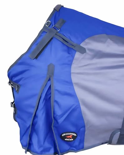 Image of 1200D Horse Turnout Blanket Waterproof, Breathable, Heavy-Weight Winter Blanket with 300g Fill, Ripstop Outer Shell
