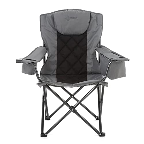 ARROWHEAD OUTDOOR Portable Deluxe Folding Camp Quad Chair w/Headrest, Glass & Cup Holders, Armest 6-can Cooler, Heavy Duty Carry Bag, 550 lbs Weight Capacity の商品画像 11