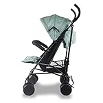 Mobiclinic®, Kinderwagen, Buggy, Elefant, Verstellbare Rückenlehne, faltbar, Doppeltes Sicherheitssystem, Abnehmbare Räder, Verstellbarer 5-Punkt-Gurt, Leichter Kinderwagen, Grün und schwarz