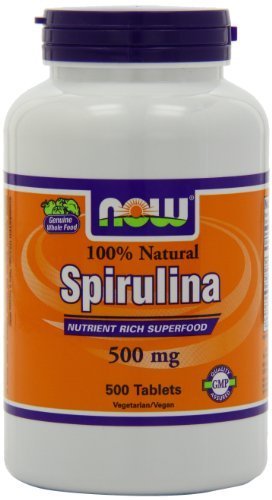 Now Foods Spirulina 500mg, Tablets, 500-Count (Pack of 3 (500 tabs ea))