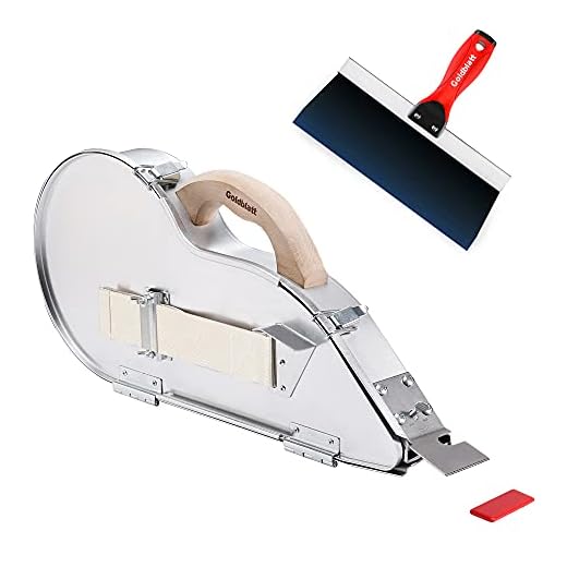 Goldblatt Banjo-Wet Tape Set Drywall Taping Tools with 10" Blue Steel Taping Knife, Lightweight & Comfortable Use for Finishing and Patching