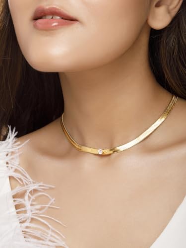Image of Rubans Demi Fine Stainless Steel Necklace Chain Link Gift for Women & Girls