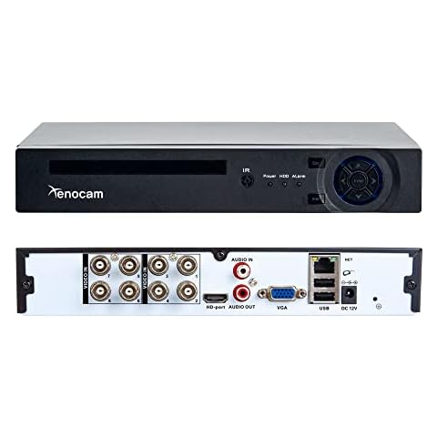 Xenocam 8CH 1080N Hybrid 5-in-1 AHD DVR (1080P NVR+1080N AHD+960H Analog+TVI+CVI) Standalone DVR CCTV Surveillance Security System Video Recorder Motion Detection HDD & Cameras not Included Cover