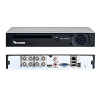 Xenocam 8CH 1080N Hybrid 5-in-1 AHD DVR (1080P NVR + 1080N AHD + 960H Analog + TV + CVI) Standalone DVR CCTV Überwachungssystem Video Recorder Bewegungserkennung HDD & Kameras nicht im Lieferumfang
