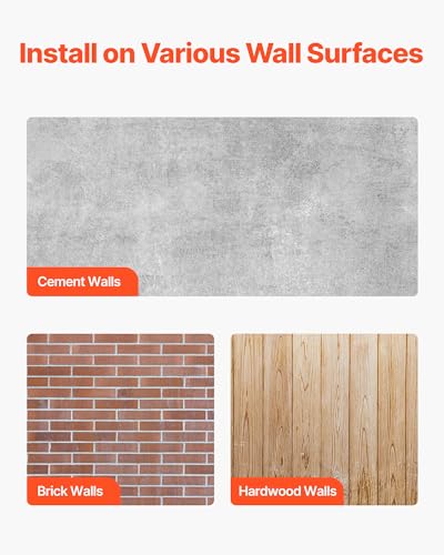 VEVOR Mesa Plegable en la Pared, 1000 x 500 x 185 mm, Escritorio Flotante con Soporte de Hierro, Mesa Plegable para Espacios Pequeños, Oficina en Casa, Comedor, Cuarto de Lavado, Cocina, Bar, Blanco - imagen 8