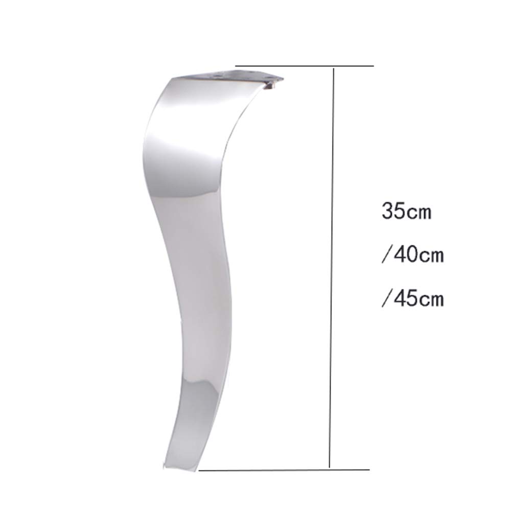 4 Piedini in Acciaio Inox per mobili, Mobile per Bagno/Mobile TV/Gambe per Tavolo/Gambe per Supporto tavolino, Piedi Serpente