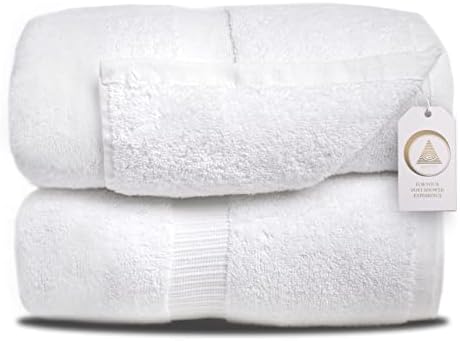 Zenith Luxury Bath Sheets Towels for Adults - Extra Large Bath Towels Set 40X70 Inch, 600 GSM, Oversized Bath Towels Cotton, Bath Sheets, XL Towel 100% Cotton. (2 Pieces,White)