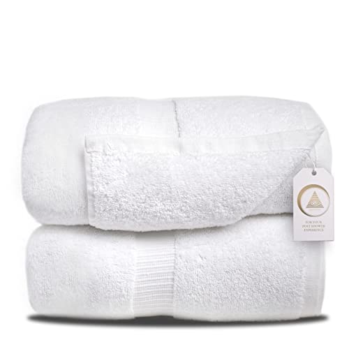 Zenith Luxury Bath Sheets Towels For Adults - Extra Large Bath Towels Set 40X70 Inch, 600 Gsm, Oversized Bath Towels Cotton, Bath Sheets, Xl Towel 100% Cotton. (2 Pieces,White) #TOP15