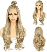SAPPHIREWIGS Blonde Lace Front Wig Long Wavy Wigs for Women Highlight Ash Blonde Wigs 13×3 Free P...