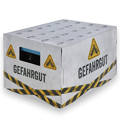 Biergeschenkverpackung Bierkasten Geschenkverpackung Bierkasten-Verpackung Bierkastenhülle zum Aufstecken, Männergeschenk (Gefahrgut)