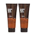 Every Man Jack Beard + Face Recovery Lotion - Moisturizes Relieves Dry Skin and Beard Itch - Light Aged Bourbon Scent - Made w/Naturally Derived Ingredients like Coconut Oil, and Witch Hazel - 3.2 oz (2 Pack)