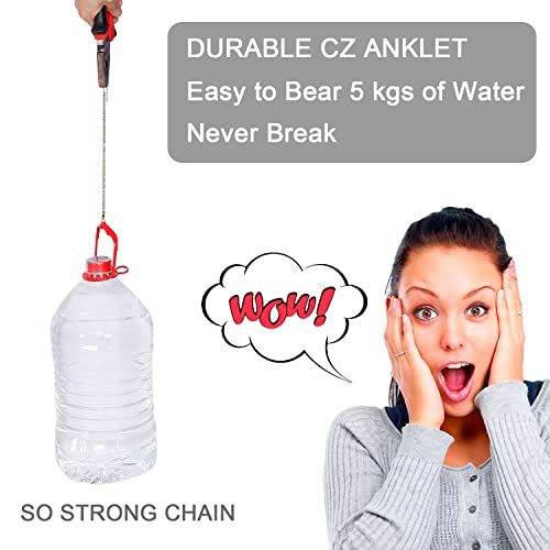 Jyueda Gold Anklets For Women Waterproof,18K Gold Plated 3Mm Cubic Zirconia Tennis Anklet For Women Adjustable Summer Beach Ankle Bracelets Foot Jewelry Gifts #TOP5