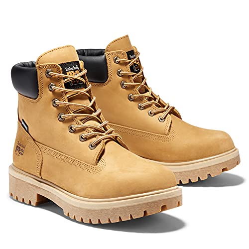 Timberland PRO Timberland PRO Men's Direct Attach 6 Inch Steel Safety Toe Insulated Waterproof Industrial Work Boot, Wheat Nubuck, 10 M