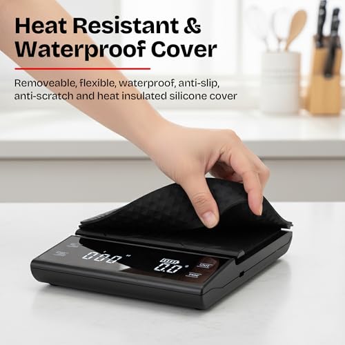 Image of New Horrizon Digital Scales, Kitchen Scales Digital, Pocket Scales, 0.01g x 500g, Food Scale LCD Display, Jewellery Scales Weighing Scales Kitchen (0.3g x 3000g)