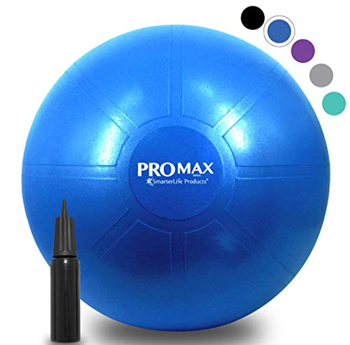 PRO MAX Exercise Ball - Professional Grade Extra Thick Yoga Ball for Balance