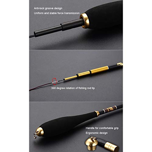YZERTLH Angelrute Ultrafeine Angelrute Hand Rod Ultra-Light Ultra-Harte Carbon-Angelrute mit bequemem Kürbis-förmigen… – Bild 6