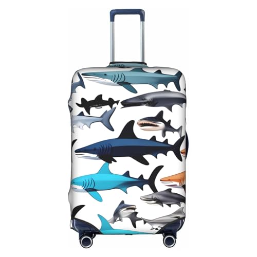 Housse de protection pour valise extensible motif requins taille L grand format