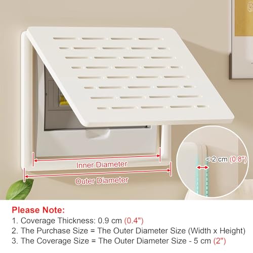 Cache boîtier électrique extérieur et intérieur Vibeo blanc taille 35x25cm - 8
