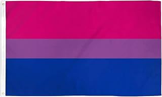 iPEAK Bisexual Flag Large Bi Flags LGBTQ 3x5 Feet Flag 90x150 cm flag for Party Parades, Carnivals, Festival Decorations and Celebrations (Pack of 1)